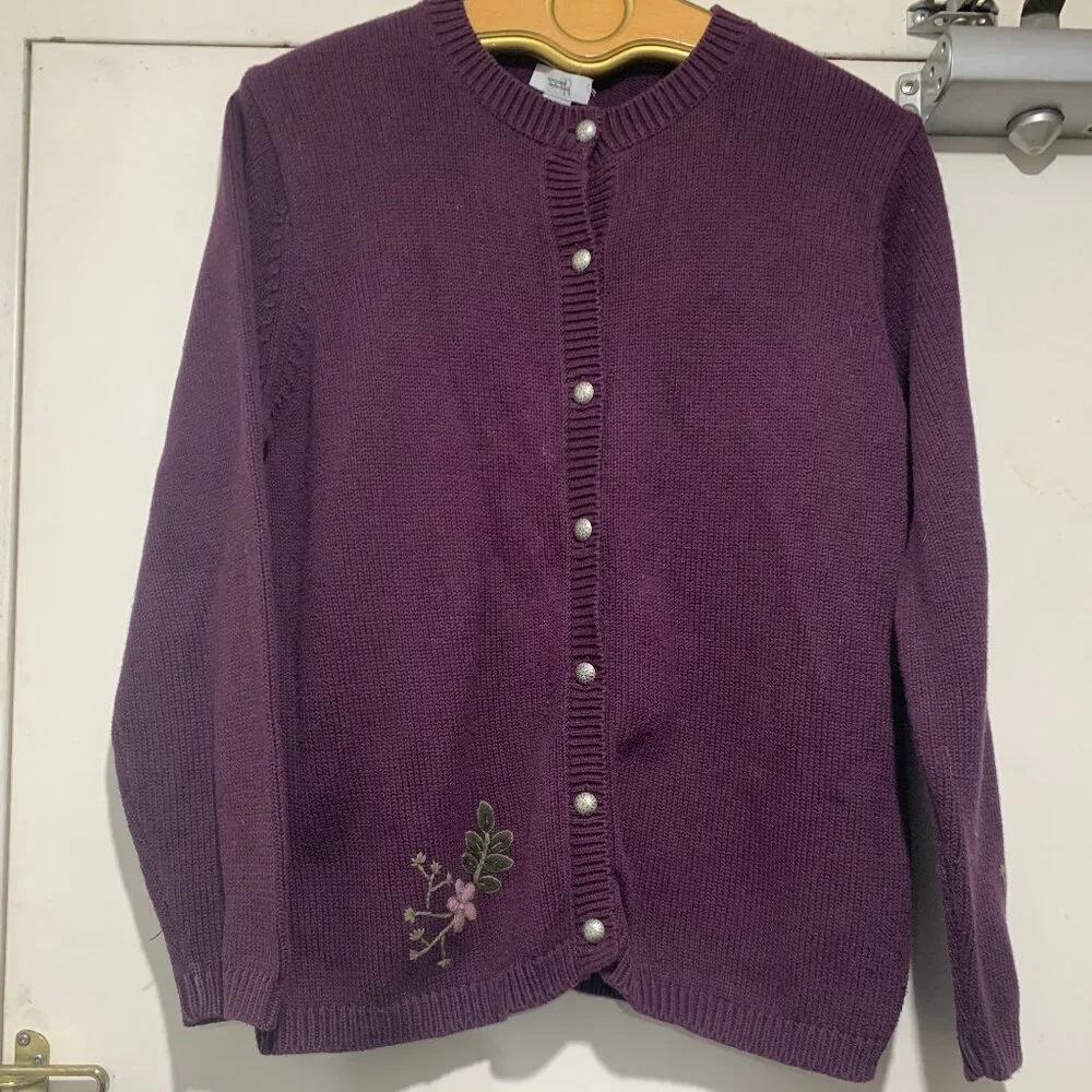 VINTAGE NORTHERN REFLECTIONS EMBROIDERED SWEATER CARDIGANS SIZE L - Picture 2 of 11